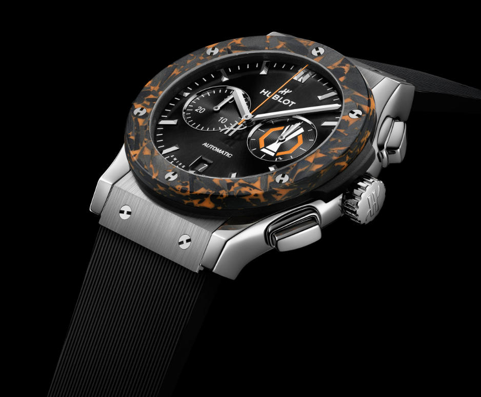 The UK 1:1 Fake Hublot Classic Fusion Chronograph UEFA Europa League Titanium Carbon Watches Is A Rare Collector Item For The Football Elite